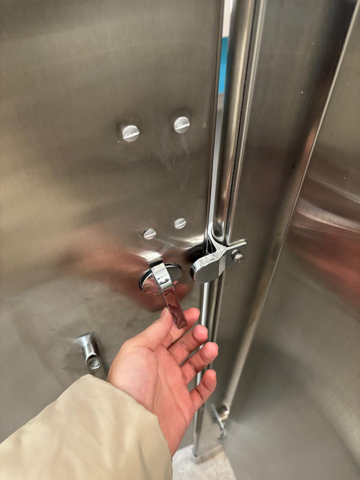 Object 1, washroom stall lock