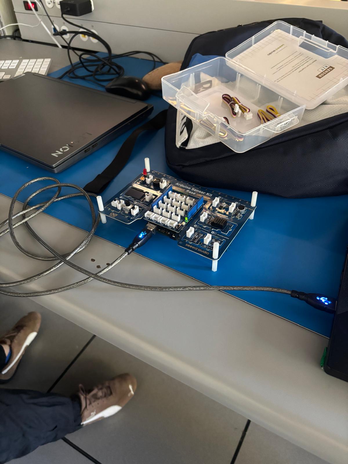 The arduino setup for the dial