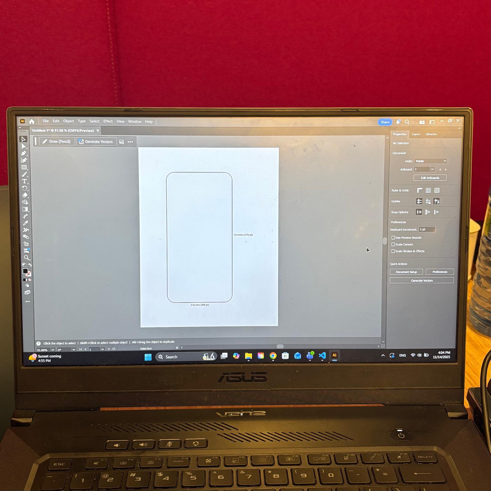 Making a phone layout in Illustraor